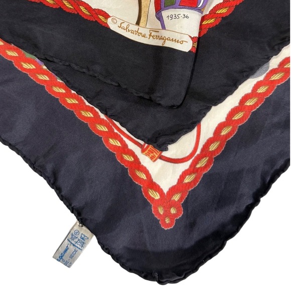 Salvatore Ferragamo multicolour  shoe collection silk scarf - 33x34 - Picture 3 of 7